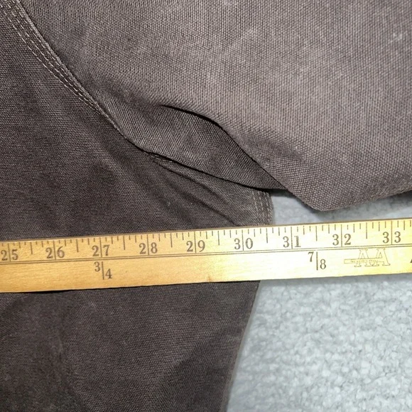 VTG Carhartt J130 Sandstone Active Jacket 2XL XXL Brown Quilted Lining Distress - Picture 9 of 13